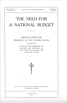 A publication with the title 'THE NEED FOR A NATIONAL BUDGET.'