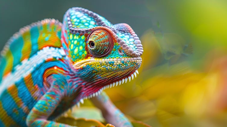 Close up of chameleon